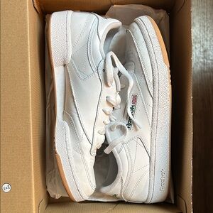 Reebok Classic White and Green Sneakers